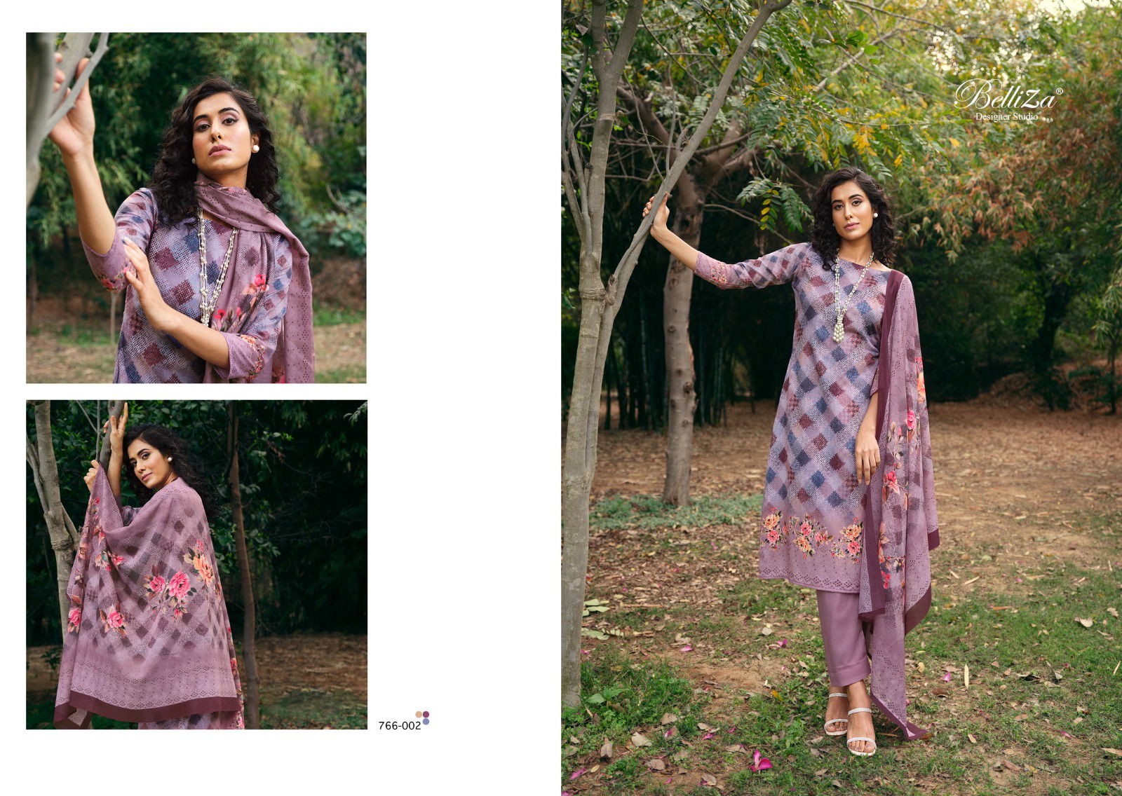 Belliza Chunri 766-001 To 766-006 Wholesale Cotton Dress Material